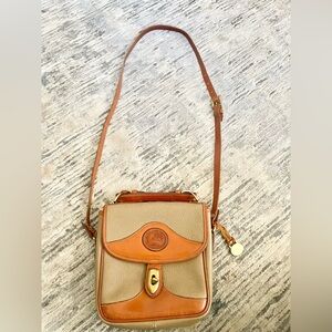 Vintage Dooney & Bourke Surrey Satchel Crossbody Shoulderbag Pebble Grain Cognac